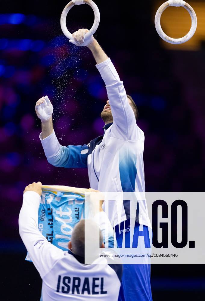 ROTTERDAM - The Israeli male gymnasts during podium training at the World Championships in Ahoy Rotterdam. IRIS VAN DEN BROEK ANP ANPxSportx IVx 572515753 originalFilename: 572515753