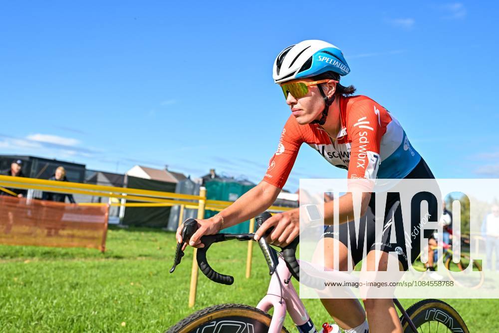 Luxembourg s Marie Schreiber pictured in action during the women elite race of the Kermiscross cyclocross cycling event, on Thursday 15 October 2026, in Ardooie. DAVIDxPINTENS x189892554x