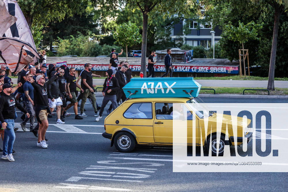Corteo of Torcida, supporters of Hajduk Split Toricida, supporters of Hajduk Split, on their way to Poljud Stadium ahead of the UEFA Conference League match between HNK Hajduk Split and Ajax, in Split, Croatia, on October 15, 2026. IvanaxIvanovic PIXSELL