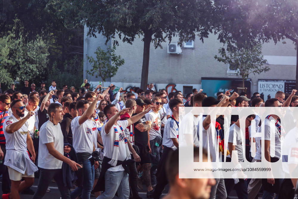 Corteo of Torcida, supporters of Hajduk Split Toricida, supporters of Hajduk Split, on their way to Poljud Stadium ahead of the UEFA Conference League match between HNK Hajduk Split and Ajax, in Split, Croatia, on October 15, 2026. IvanaxIvanovic PIXSELL