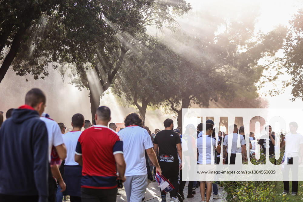 Corteo of Torcida, supporters of Hajduk Split Toricida, supporters of Hajduk Split, on their way to Poljud Stadium ahead of the UEFA Conference League match between HNK Hajduk Split and Ajax, in Split, Croatia, on October 15, 2026. IvanaxIvanovic PIXSELL