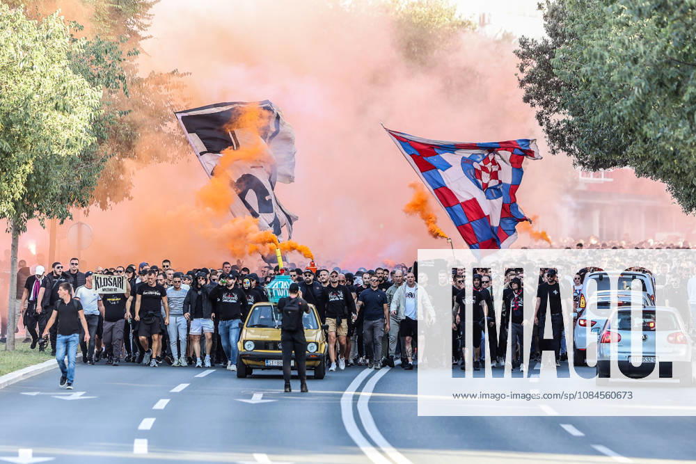 UEFA Conference League HNK Hajduk Split v AFC Ajax SPLIT, CROATIA - OCTOBER 15: Torcida, supporters of Hajduk Split, on their way to Poljud Stadium ahead of the UEFA Conference League 2026 27 League Phase MD1 match between HNK Hajduk Split and AFC Ajax on October 15, 2026 in Split, Croatia. IvanaxIvanovic PIXSELL