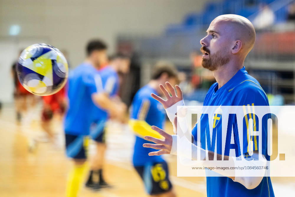 Goalkeeper Viktor Sääf of Sweden ahead of the FIFA Futsal World Cup qualifying match between Hungary and Sweden on October 15, 2026 in Nyíregyháza. Photo: Bildbyran EXT BILDBYRÅN COP 18 XY0131 futsal national team Hungary Sweden national team Sweden BBENG World Cup qualifier Hungary