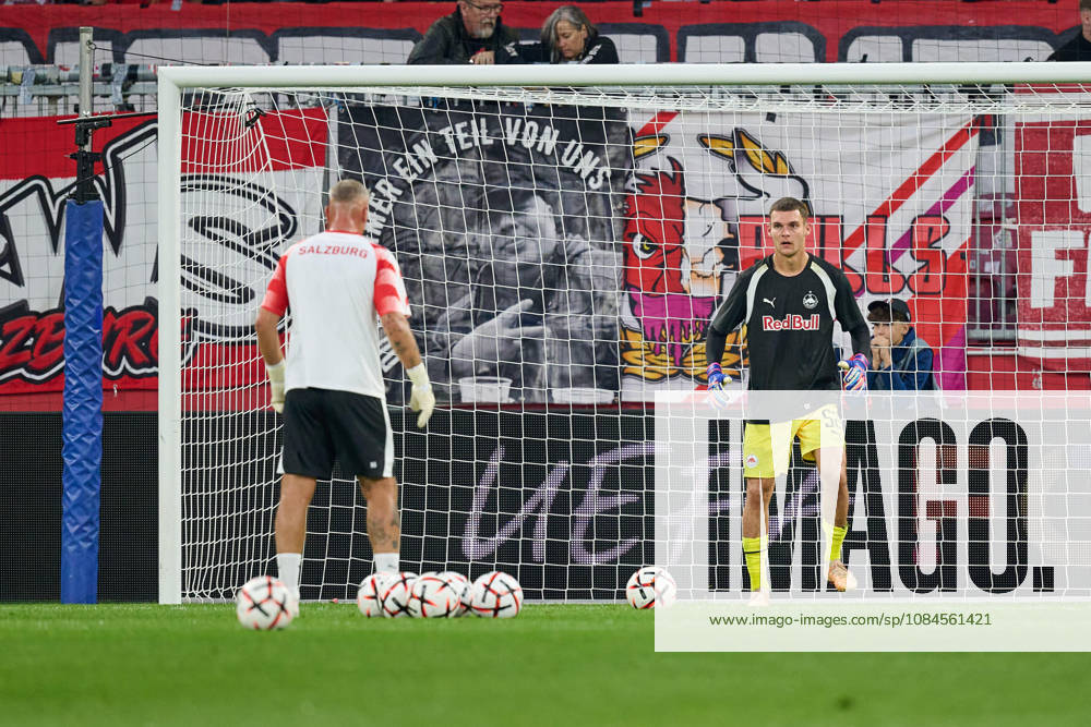 Salzburg, Austria, October 15, 2026; 2026–2027 UEFA Europa League, Group Stage 2, Matchday: FC Red Bull Salzburg vs. AC Milan; Pictured: Goalie Christian Zawieschitzky at the RB Red Bull Arena