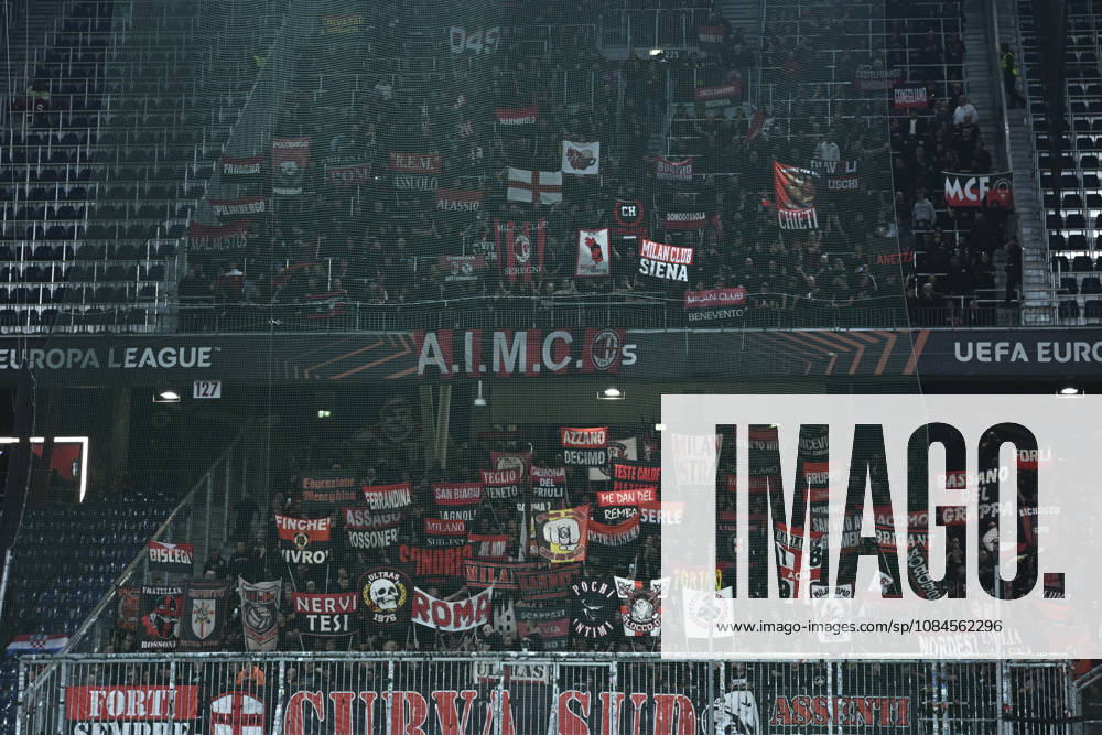 Fans of AC Milan during the UEFA Europa League league phase matchday 2 match between FC Salzburg and AC Milan at Red Bull Arena on October 15, 2026 in Salzburg, Austria.