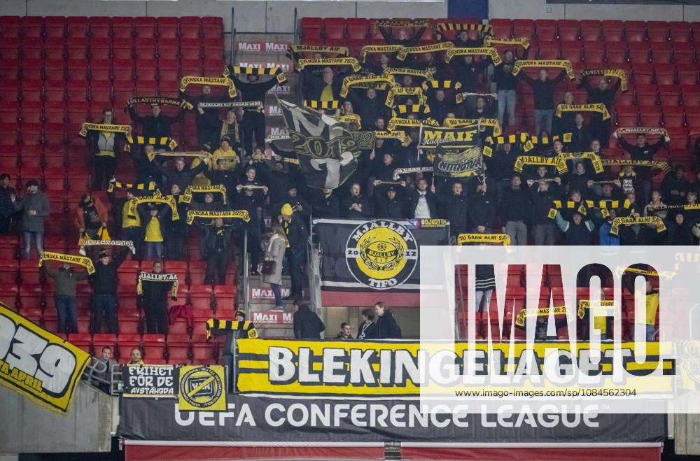 The home goal during the UEFA Conference League match between Mjällby AIF and Inter Club d’Escaldes at Olympia in Helsingborg on Thursday, October 15, 2026 HELSINGBORG SWEDEN