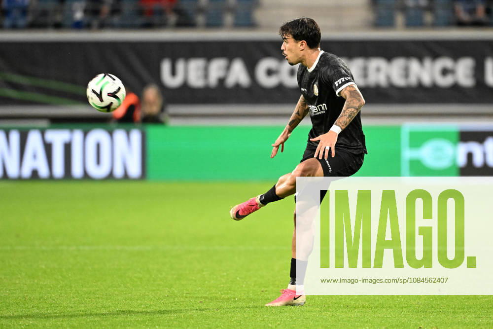 AA Gent vs Aarhus Tiago Araujo of KAA Gent is pictured in action with the ball during Matchday 2 in the 2026-2027 Uefa Conference League season - league phase between AA Gent and AGF Aarhus on October 15 , 2026 in Gent, Belgium. (Photo by Maarten Straetemans Isosport) Gent Belgium