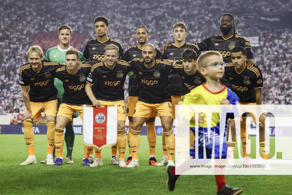 SPLIT - The Ajax squad ahead of the Conference League match between Hadjuk Split and Ajax at Stadion Poljud on October 15, 2026 in Split, Croatia. SONNY LENSEN ANP ANPxSportx IVx 572539677 originalFilename: 572539677