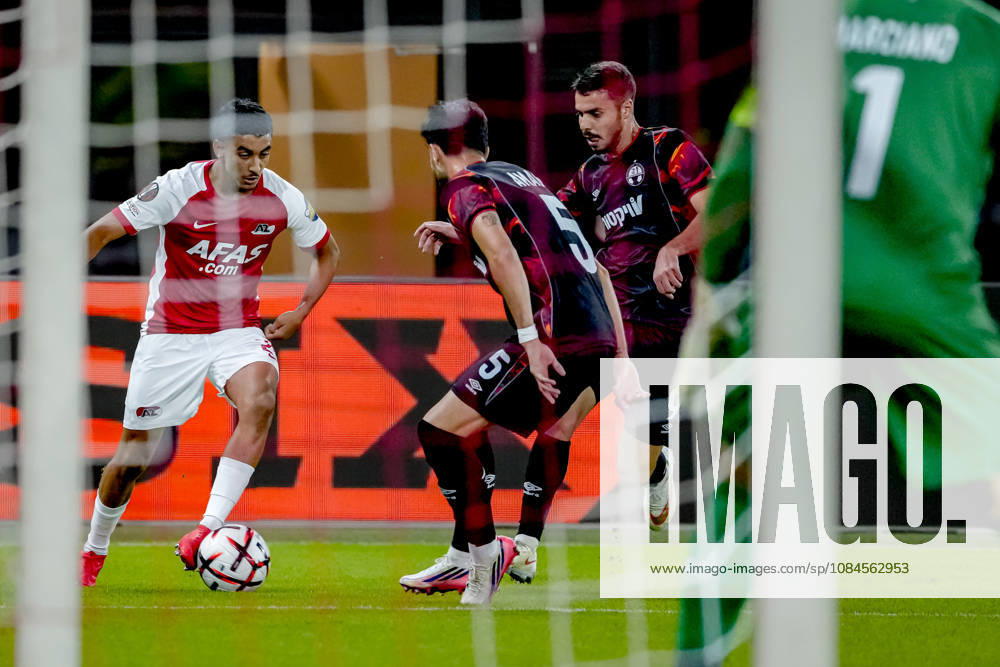 ALKMAAR AZ Alkmaar forward Ayoub Oufkir during the UEFA Europa League match between AZ and Hapoel Beer Sheva at AFAS Stadion on October 15, 2026, in Alkmaar, the Netherlands ED VAN DE POL EYE4IMAGES DeFodi Images
