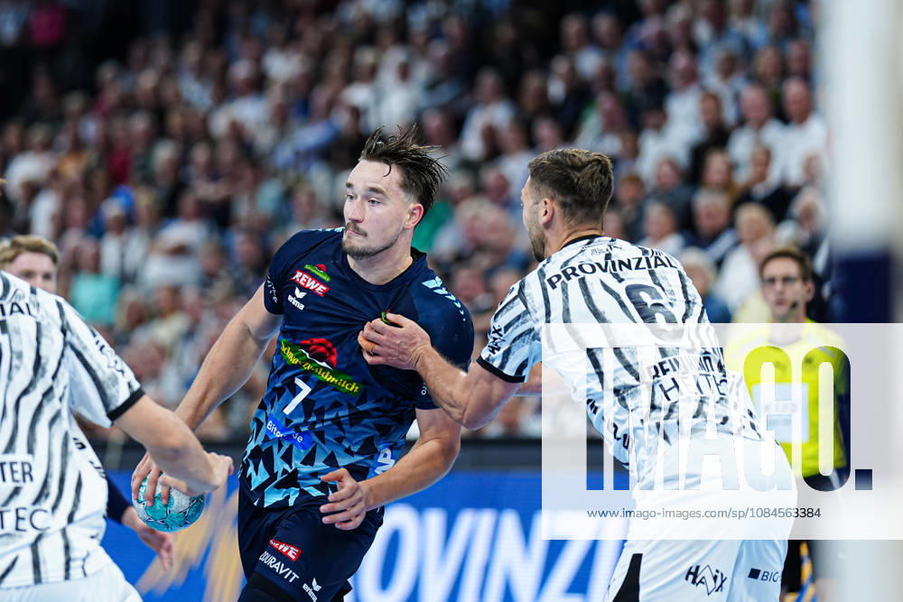 Robert Timmermeister, Rhein Neckar Löwen, 07; Harald Reinkind, THW Kiel, 06 GER; THW Kiel vs. Rhein Neckar Löwen, Handball, 1st Bundesliga, Matchday 9, 2026–2027 Season, October 15, 2026 GER, THW Kiel vs. Rhein Neckar Löwen, Handball, 1st Bundesliga, Matchday 9, 2026–2027 Season, October 15, 2026 Kiel