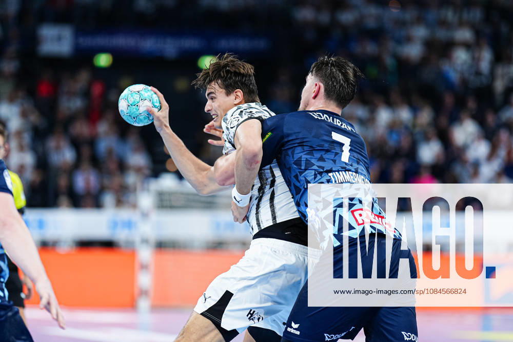 Julian Köster, THW Kiel, 07; Robert Timmermeister, Rhein Neckar Löwen, 07 GER; THW Kiel vs. Rhein Neckar Löwen, Handball, 1st Bundesliga, Matchday 9, 2026–2027 Season, October 15, 2026 GER, THW Kiel vs. Rhein Neckar Löwen, Handball, 1st Bundesliga, Matchday 9, 2026–2027 Season, October 15, 2026 Kiel
