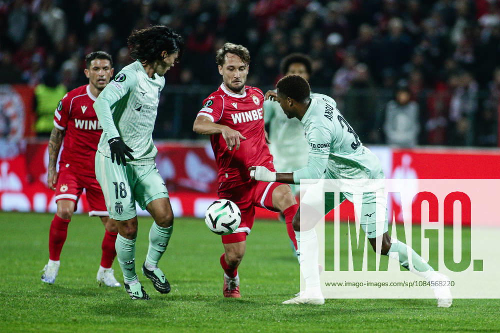 IPA89726347 - Monaco s Ansu Fati and Takumi Minamino in action against CSKA s Angelo Martino during the UEFA Conference League match between PFC CSKA and AS Monaco at Vasil Levski National Stadium in Sofia, Bulgaria, on October 15, 2026