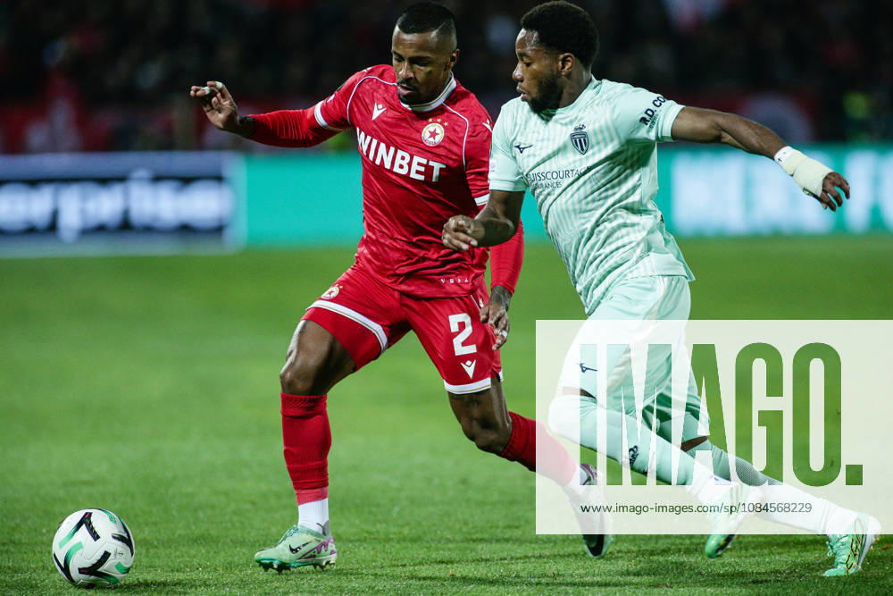 IPA89727184 - Monaco s Stanis Idumbo in action against CSKA s Javier Pastor during the UEFA Conference League match between PFC CSKA and AS Monaco at Vasil Levski National Stadium in Sofia, Bulgaria, on October 15, 2026