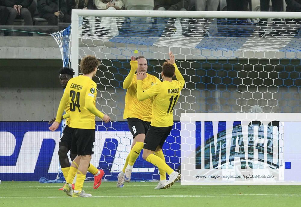 LKS 20261015 KuPS players celebrate the team s second goal by Gustav Engvall during the football UEFA Conference League League Phase match between KuPS Kuopio and Trabzonspor in Tampere, Finland, on October 15, 2026. - MIKA KYLMÄNIEMI Tampere Finland L8u2uwOp0ZY