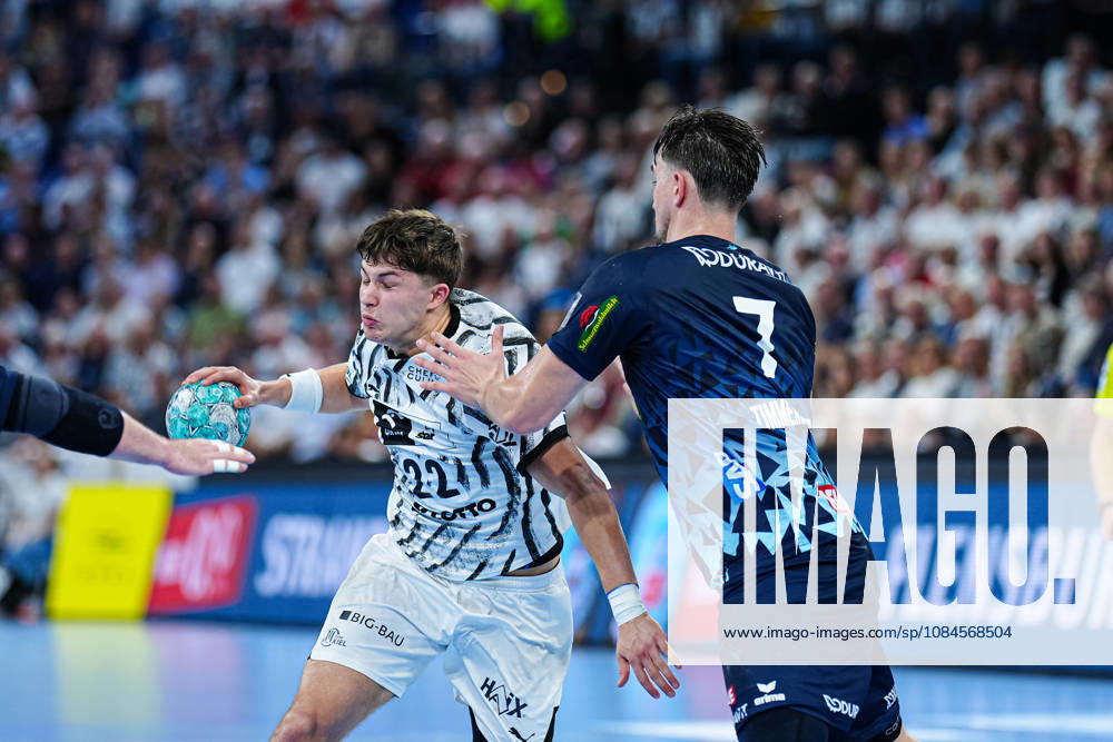 Rasmus Ankermann, THW Kiel, 22, Robert Timmermeister, Rhein Neckar Löwen, 07 GER, THW Kiel vs. Rhein Neckar Löwen, Handball, 1st Bundesliga, Matchday 9, 2026–2027 Season, October 15, 2026 GER, THW Kiel vs. Rhein Neckar Löwen, Handball, 1st Bundesliga, Matchday 9, 2026–2027 Season, October 15, 2026 Kiel
