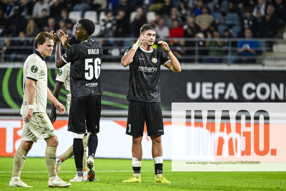 Gent s Maksim Paskotsi reacts during a soccer game between Belgian KAA Gent and Danish Aarhus GF, Thursday 15 October 2026 in Gent, the opening match of the UEFA Conference League league phase. TOMxGOYVAERT x189915246x