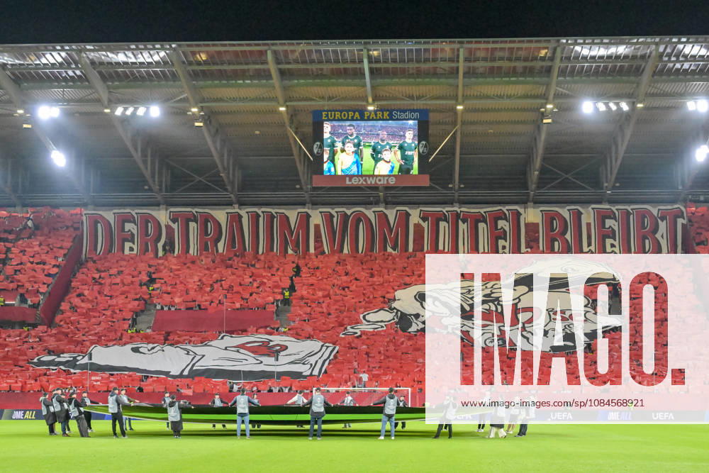 Choreo: The Dream of the Title Lives On – GER, SC Freiburg vs. JK Jablonec, Soccer, UEFA Conference League, Matchday 1, 2026–2027 Season, October 15, 2026 GER, SC Freiburg vs. JK Jablonec, Soccer, UEFA Conference League, Matchday 1, 2026–2027 Season, October 15, 2026 Freiburg