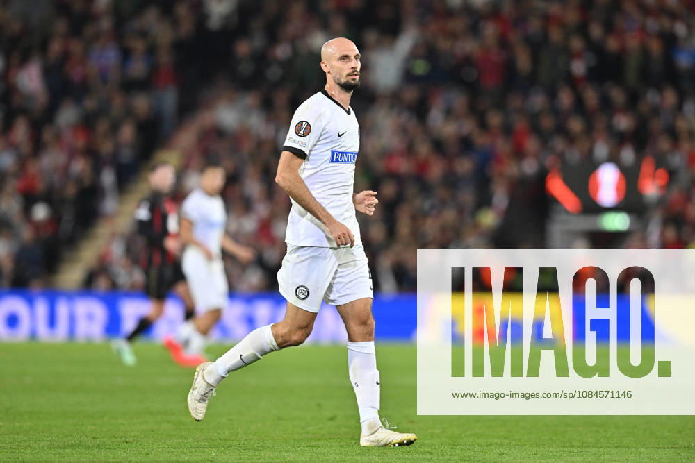 Bournemouth v Sturm Graz, Europa League Jon Gorenc Stankovic (4) of Sturm Graz during the Europa League match between Bournemouth and Sturm Graz at the Vitality Stadium, Bournemouth, UK on 15 October 2026. Bournemouth Vitality Stadium Dorset UK Editorial use only ,
