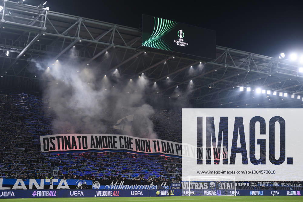 Atalanta BC v Pafos FC - UEFA Conference League Fans of Atalanta BC show thier support prior to the UEFA Conference League 2026 27 league phase football match between Atalanta BC and Pafos FC. Bergamo Italy