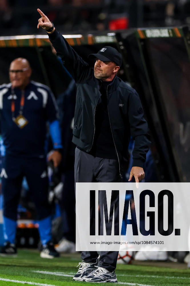 NEC Nijmegen head coach Dick Schreuder gestures during the UEFA Europa League 2026 27 League Phase MD2 match between N.E.C. Nijmegen and PFC Levski Sofia at Goffertstadion on October 15, 2026 in Nijmegen, Netherlands.