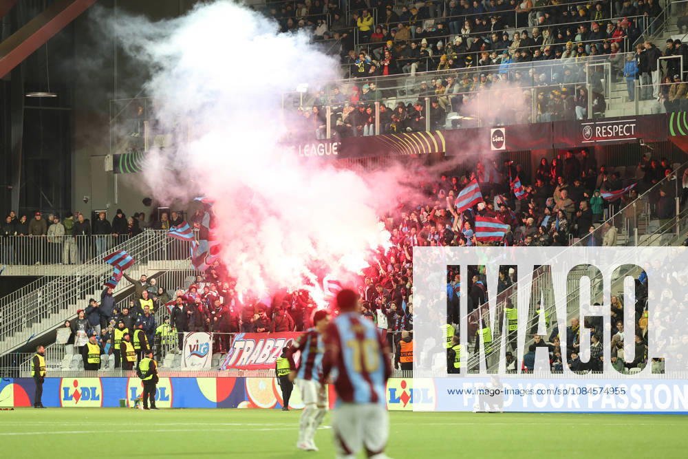 Fans of Trabzonspor during the UEFA Conference League 2026 27 first week match between KuPS Kuopio and Trabzonspor at Tammelan Pallokentta Stadium on October 15, 2026 in Tampere , Finland. Tampere Finland