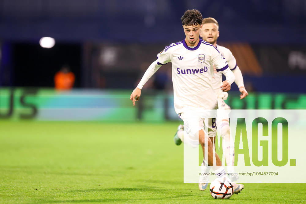 GNK Dinamo v RSC Anderlecht - UEFA Europa League 2026 27 League Phase MD2 Tristan Degreef of Anderlecht in action during the UEFA Europa League 2026 27 League Phase MD2 match between GNK Dinamo and RSC Anderlecht at Stadion Maksimir on October 15, 2026 in Zagreb, Croatia. MatijaxHabljak PIXSELL