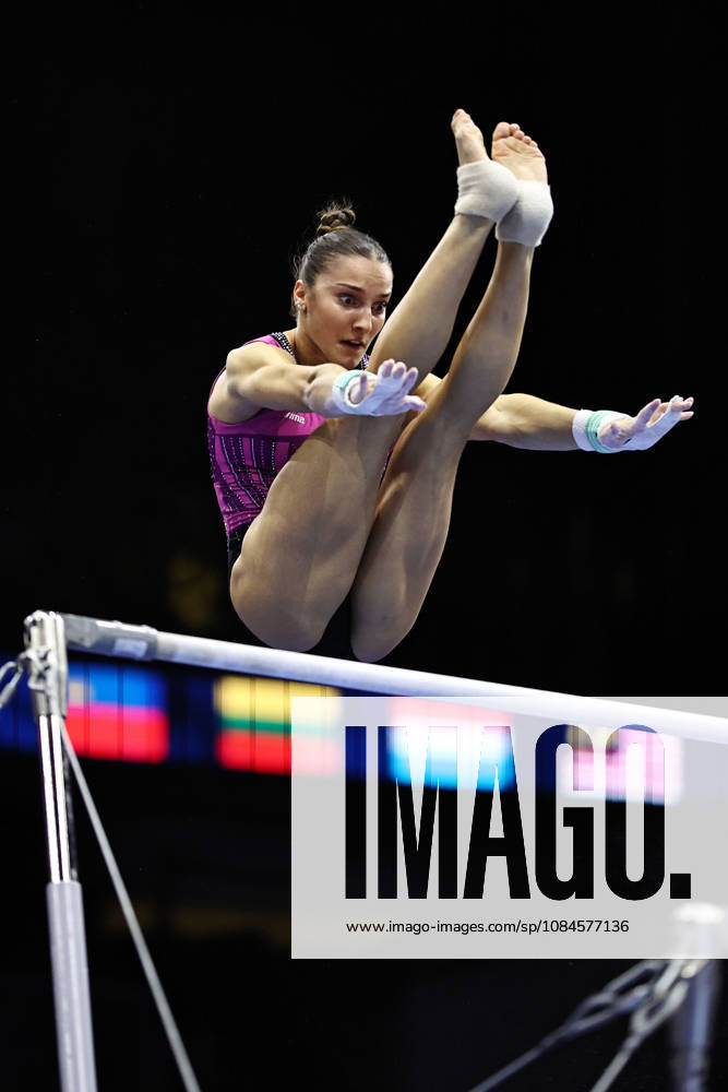 Helen Kevric, GER, during podium practice at the 2026 World Championships in Rotterdam on October 15, 2026