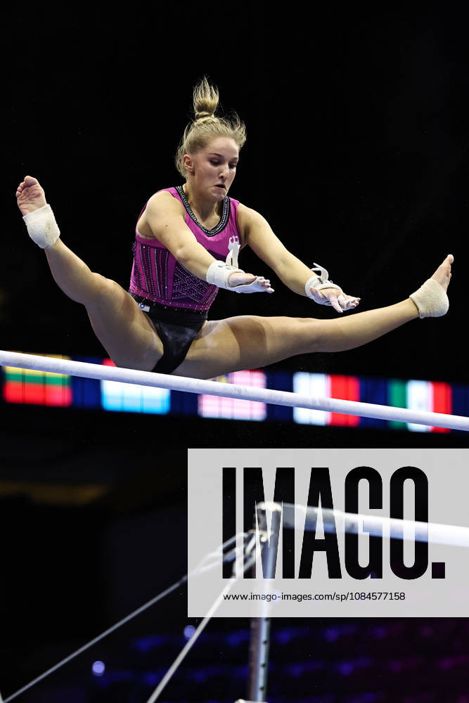 Karina Schönmaier, GER, during podium practice at the 2026 World Championships in Rotterdam on October 15, 2026