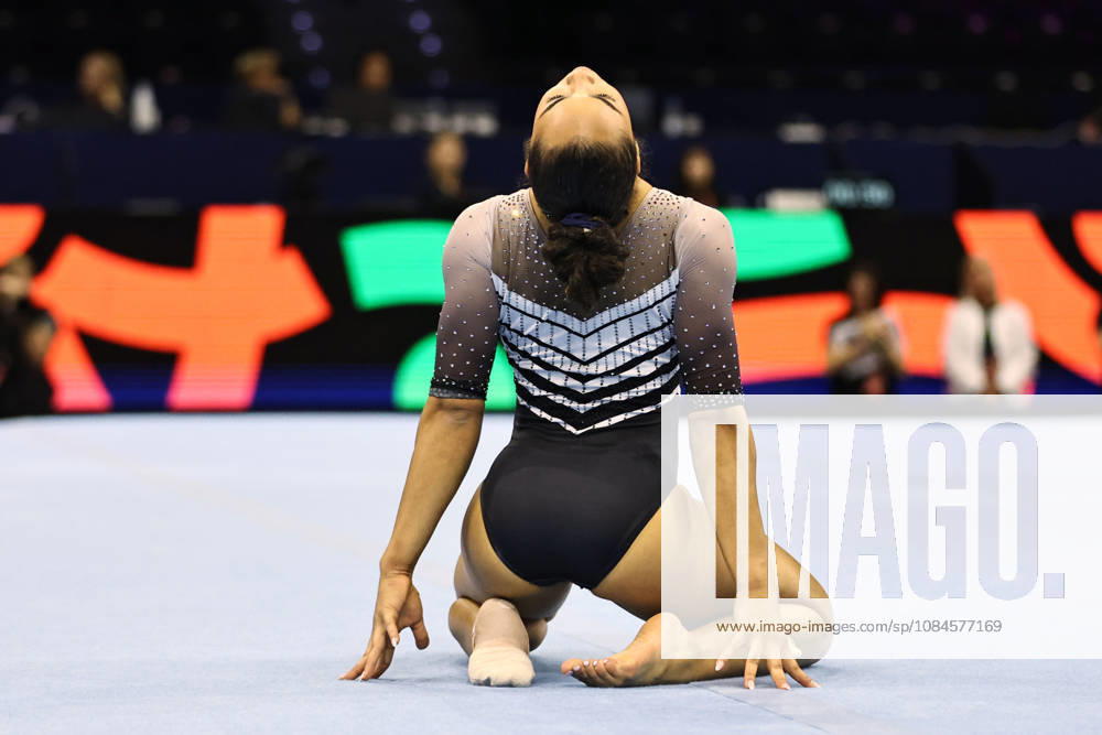 Hezly Rivera, USA, during podium training at the 2026 World Championships in Rotterdam on October 15, 2026