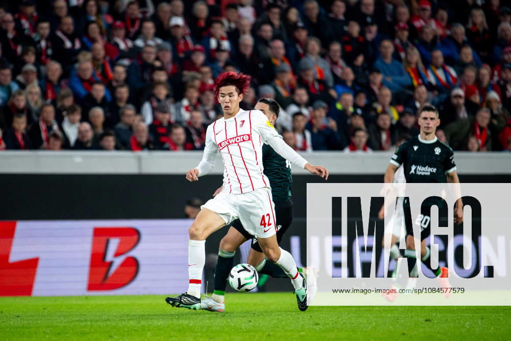 GER, Soccer, Men s, UEFA Conference League, 2026–2027 Season, Matchday 1, SC Freiburg vs. FK Jablonec; Keisuke Goto (SC Freiburg), 42 minutes on the ball; Freiburg Europapark Stadium, Baden-Württemberg, Germany