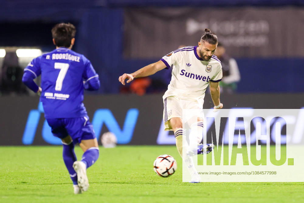 GNK Dinamo v RSC Anderlecht - UEFA Europa League 2026 27 League Phase MD2 Leo Petrot of Anderlecht in action during the UEFA Europa League 2026 27 League Phase MD2 match between GNK Dinamo and RSC Anderlecht at Stadion Maksimir on October 15, 2026 in Zagreb, Croatia. MatijaxHabljak PIXSELL