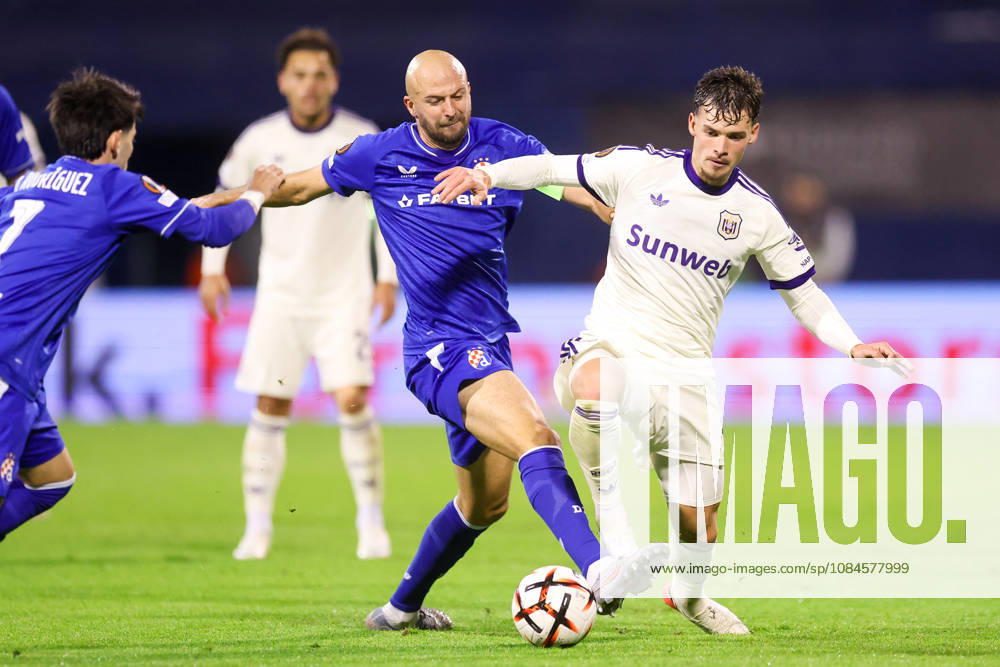 GNK Dinamo v RSC Anderlecht - UEFA Europa League 2026 27 League Phase MD2 Josip Misic of Dinamo Zagreb and 2026 Pixsell MB Media in action during the UEFA Europa League 2026 27 League Phase MD2 match between GNK Dinamo and RSC Anderlecht at Stadion Maksimir on October 15, 2026 in Zagreb, Croatia. MatijaxHabljak PIXSELL