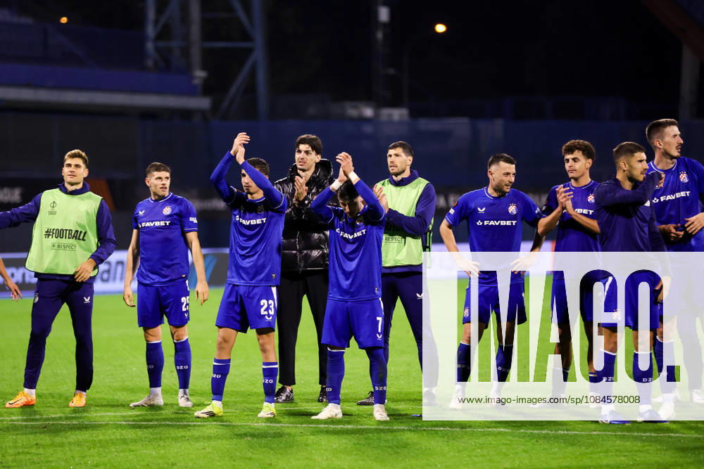 GNK Dinamo v RSC Anderlecht - UEFA Europa League 2026 27 League Phase MD2 Dinamo Zagreb players acknowledge fans after after the UEFA Europa League 2026 27 League Phase MD2 match between GNK Dinamo and RSC Anderlecht at Stadion Maksimir on October 15, 2026 in Zagreb, Croatia. MatijaxHabljak PIXSELL