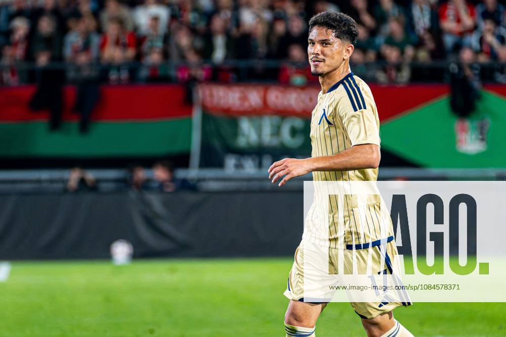 NIJMEGEN - Everton Bala of Levski Sofia celebrates his team s first goal, but the goal was disallowed by VAR during the UEFA Europa League match between NEC Nijmegen and Levski Sofia at the Goffertstadion on October 15, 2026, in Nijmegen, the Netherlands. KEVIN SENDERS ANP UEFA Europa League 2026 27 ANPxSportx xMarcelxterxBalsxIVx 572568037 originalFilename: 572568037