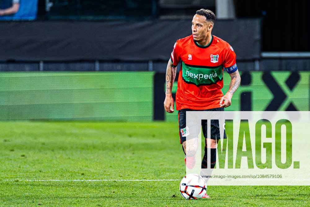 NIJMEGEN - Tjaronn Chery of NEC Nijmegen runs with the ball during the UEFA Europa League match between NEC Nijmegen and Levski Sofia at the Goffertstadion on October 15, 2026 in Nijmegen, the Netherlands. KEVIN SENDERS ANP UEFA Europa League 2026 27 ANPxSportx xMarcelxterxBalsxIVx 572569330 originalFilename: 572569330