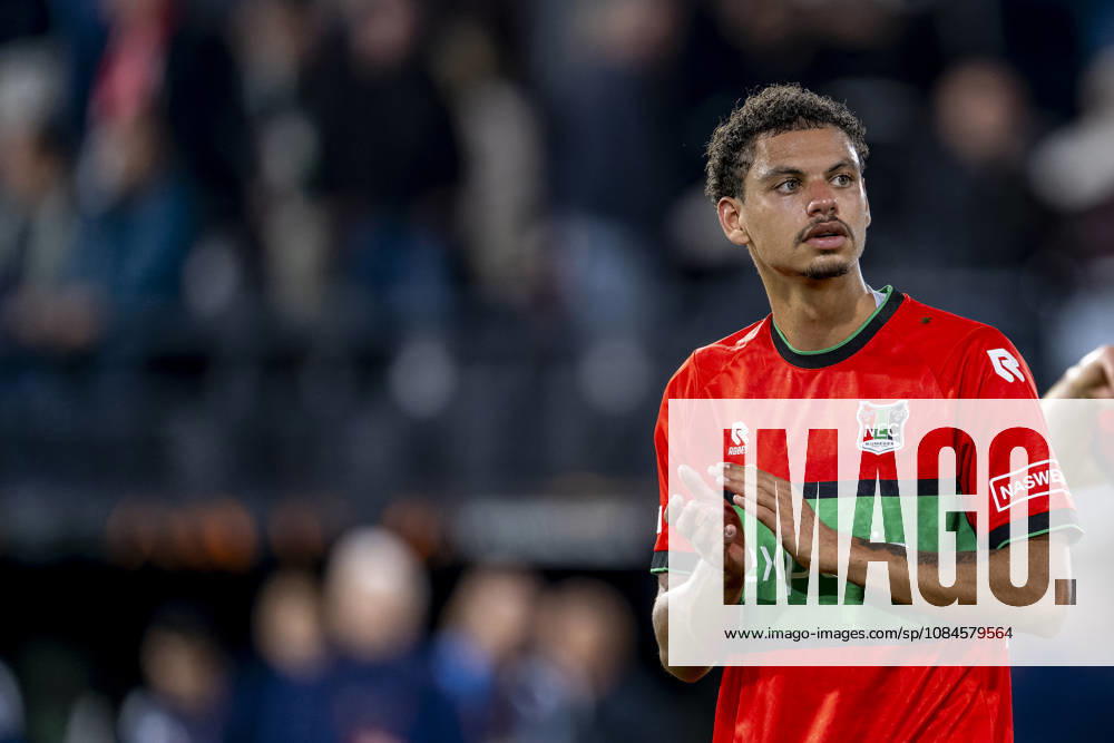 NIJMEGEN NEC Nijmegen defender Deveron Fonville during the UEFA Europa League match between NEC and Levski Sofia at Stadion De Goffert on October 15, 2026, in Nijmegen, the Netherlands. Photo by DeFodi Images