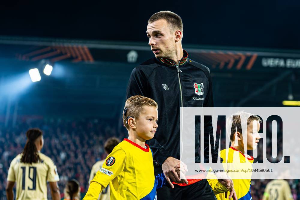 NIJMEGEN - Darko Nejasmic of NEC Nijmegen ahead of the UEFA Europa League match between NEC Nijmegen and Levski Sofia at the Goffertstadion on October 15, 2026 in Nijmegen, the Netherlands. KEVIN SENDERS ANP UEFA Europa League 2026 27 ANPxSportx xMarcelxterxBalsxIVx 572571705 originalFilename: 572571705