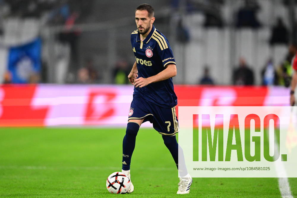 UEFA Europa League - Marseille vs Olympiacos - Kostas Fortounis of Olympiacos in action during the UEFA Europa League phase Matchday 2 soccer match between Marseille vs Olympiacos in Stade Velodrome, Marseille, France, on 15 October 2026. IMAGO ONE INCH PRODUCTIONS MARSEILLE FRANCE
