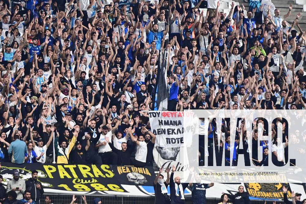 UEFA Europa League - Marseille vs Olympiacos - Fans react during the UEFA Europa League phase Matchday 2 soccer match between Marseille vs Olympiacos in Stade Velodrome, Marseille, France, on 15 October 2026. IMAGO ONE INCH PRODUCTIONS MARSEILLE FRANCE