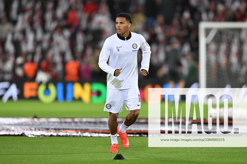 Bournemouth v Sturm Graz, Europa League Axel Kayombo (11) of Sturm Graz warming up ahead of the Europa League match between Bournemouth and Sturm Graz at the Vitality Stadium, Bournemouth, UK on 15 October 2026. Bournemouth Vitality Stadium Dorset UK Editorial use only ,