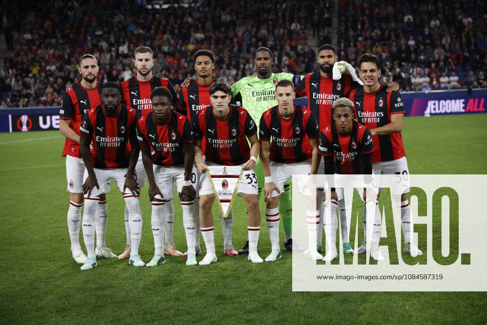 Austria UEFA Europa League, 2026–2027, Matchday 2, RB Salzburg vs. AC Milan, October 15, 2026, Red Bull Arena, Salzburg, Austria, the AC Milan team at the Red Bull Arena in Salzburg, Austria