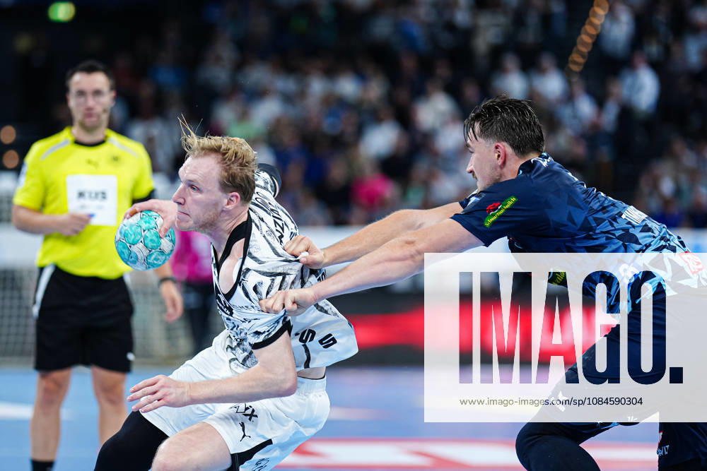 Eric Johansson, THW Kiel, 21, Robert Timmermeister, Rhein Neckar Löwen, 07 GER, THW Kiel vs. Rhein Neckar Löwen, Handball, 1st Bundesliga, Matchday 9, 2026–2027 Season, October 15, 2026 GER, THW Kiel vs. Rhein Neckar Löwen, Handball, 1st Bundesliga, Matchday 9, 2026–2027 Season, October 15, 2026 Kiel
