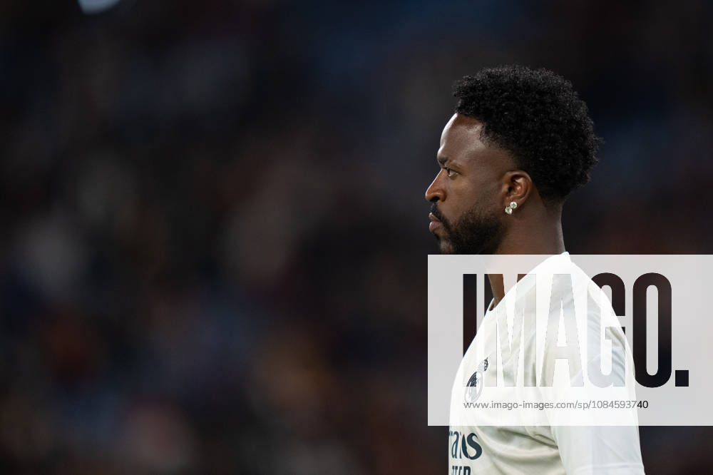 AS Roma v Real Madrid C.F. - UEFA Champions League 2026 27 League Phase MD2 Vinicius Junior of Real Madrid CF looks on during the AS Roma v Real Madrid C.F. - UEFA Champions League 2026 27 League Phase MD2 at Stadio Olimpico on October 14, 2026 in Rome, Italy Rome Stadio Olimpico Lazio Italy