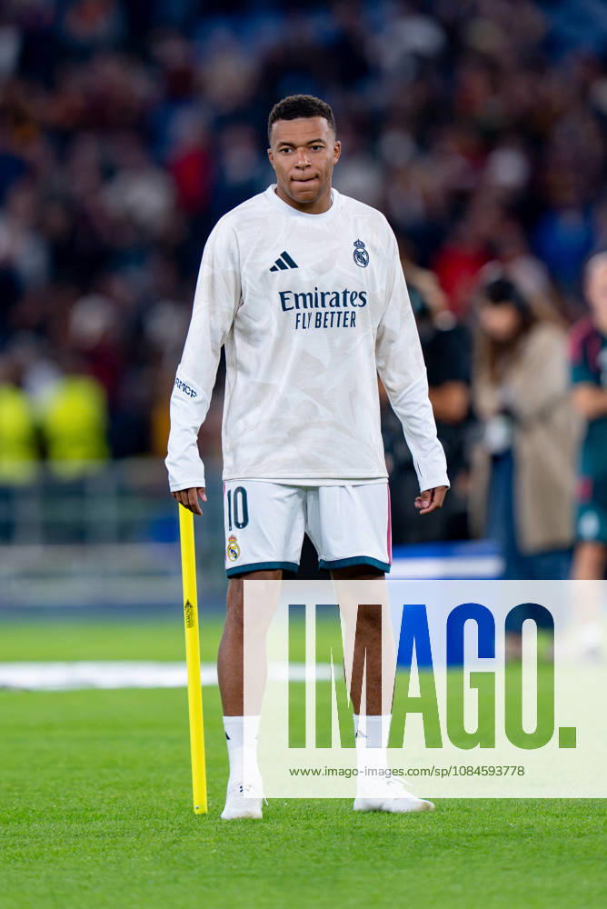 AS Roma v Real Madrid C.F. - UEFA Champions League 2026 27 League Phase MD2 Kylian Mbappe of Real Madrid CF looks on during the AS Roma v Real Madrid C.F. - UEFA Champions League 2026 27 League Phase MD2 at Stadio Olimpico on October 14, 2026 in Rome, Italy Rome Stadio Olimpico Lazio Italy