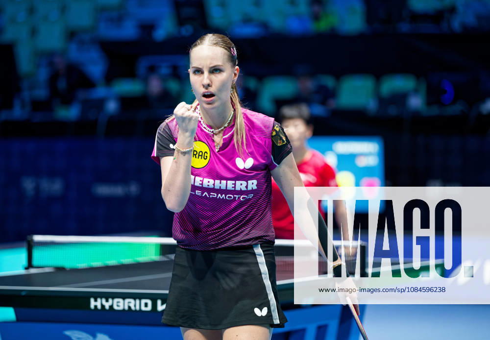 Annett Kaufmann Reaches the Quarterfinals at the European Table Tennis Championships in Ljubljana, Slovenia LJUBLJANA, SLOVENIA, OCTOBER 16, 2026: Twenty-year-old Annett Kaufmann of Germany, representing SV DJK Kolbermoor, wins the intergenerational matchup against 63-year-old Ni Xia Lian of Luxembourg, who is of Chinese descent, Ni Xia Lian, in the round of 16 at the European Table Tennis Championships in Ljubljana, Slovenia, and advances to the quarterfinals. Ljubljana, Stozice Arena, Slovenia