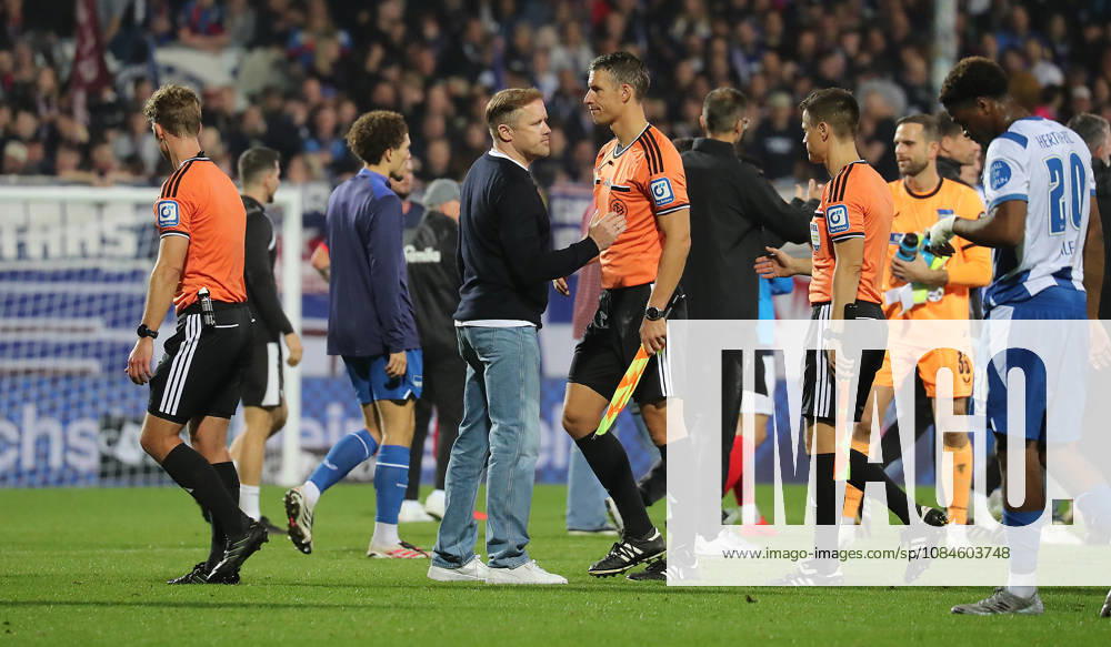 Olaf Rebbe after the final whistle, Men s Soccer, 2026–2027 Season, 2. Bundesliga, Holstein Stadium, Holstein Kiel vs. Hertha BSC Berlin, 0–0. DFL regulations prohibit any use of photographs as image sequences and or quasi-video.