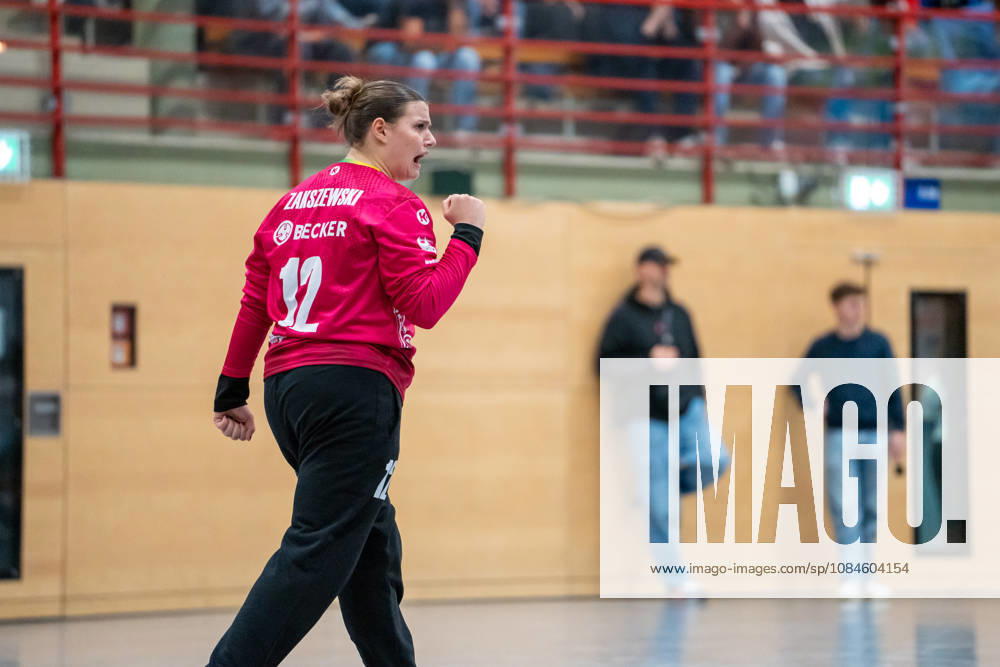 Handball I Women I 2026–2027 Season I 2nd Bundesliga I Matchday 6 I VfL Waiblingen vs. Bergischer HC I October 16, 2026 Lena Zakszewski 12, Bergischer HC celebrates at the Bittenfeld Community Hall, Baden-Württemberg, Germany