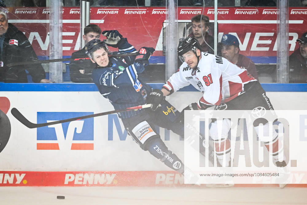 Johannes Krauss, Iserlohn Roosters, 16; Moritz Müller, Kölner Haie, 91, GER, Iserlohn Roosters vs. Kölner Haie, Ice Hockey, Penny DEL, Matchday 9, 2026–2027 Season, October 16, 2026, GER, Iserlohn Roosters vs. Kölner Haie, Ice Hockey, Penny DEL, Matchday 9, 2026–2027 Season, October 16, 2026, Iserlohn