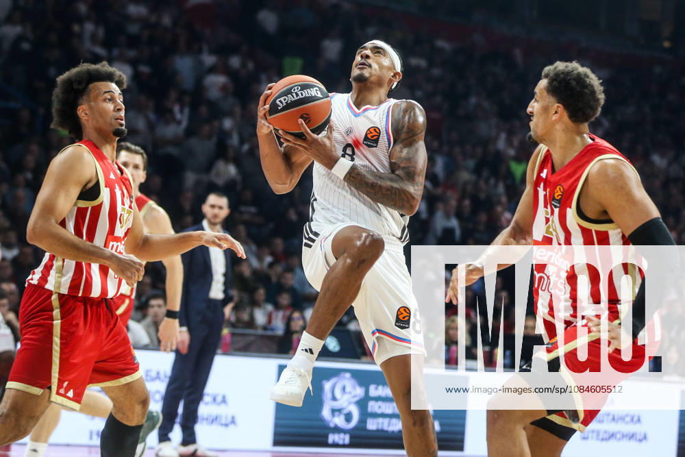 Crvena Zvezda v Paris - EuroLeague BELGRADE, SERBIA - OCTOBER 16: Jared Rhoden (8) of Paris Basketball in action during the Basketball EuroLeague Round 6 match between Crvena Zvezda and Paris at Belgrade Arena in Belgrade, Serbia on October 16, 2026. Filip Stevanovic Anadolu Belgrade Serbia. Editorial use only. Please get in touch for any other usage.