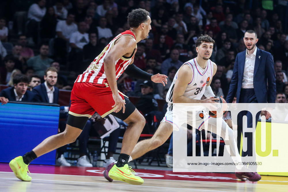 Crvena Zvezda v Paris - EuroLeague BELGRADE, SERBIA - OCTOBER 16: Daulton Hommes (34) of Paris Basketball in action during the Basketball EuroLeague Round 6 match between Crvena Zvezda and Paris at Belgrade Arena in Belgrade, Serbia on October 16, 2026. Filip Stevanovic Anadolu Belgrade Serbia. Editorial use only. Please get in touch for any other usage.